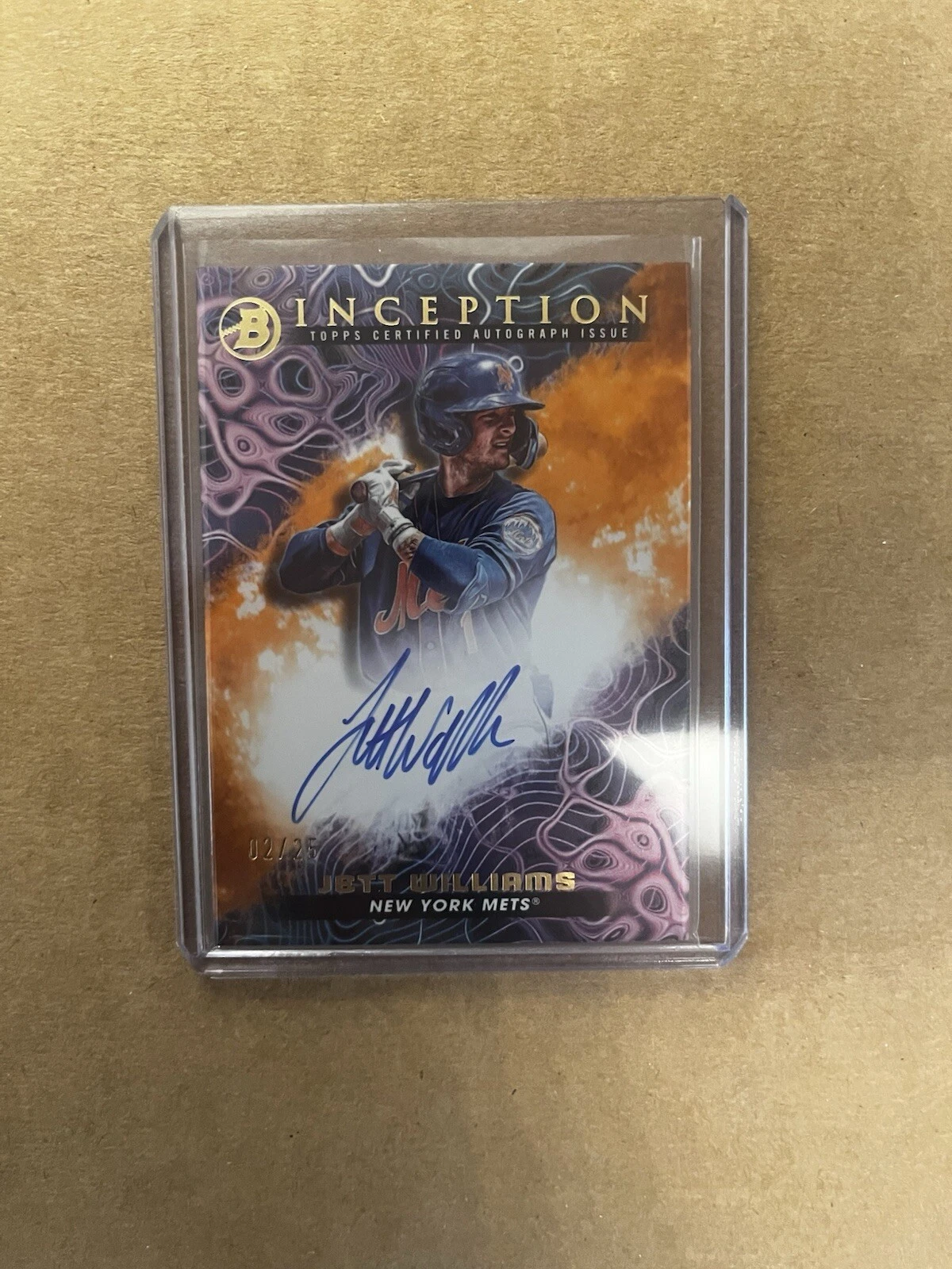2023 Bowman Inception - Primordial Prospects Autographs Orange Jett Williams /25