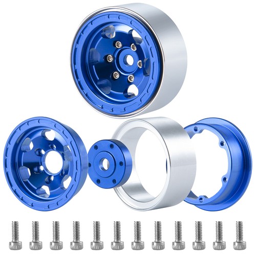 Llantas de buje de rueda Beadlock de aleación de 1,0 pulgadas para coche de radiocontrol axial 1/24 SCX24 1/18 TRX4M - Imagen 15 de 36