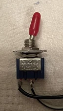 1 Dozen Toggle Switch 6A 6 Amp 125VAC Miniature On/Off SPST With Power Leads