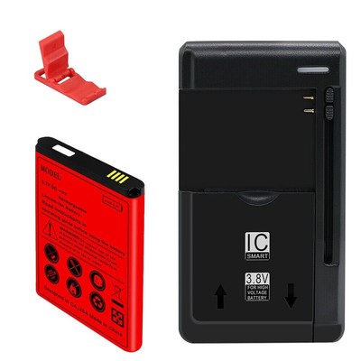 Upgraded 1600mAh Rechargeable Battery Wall Charger Bracket for Sonim XP3 XP3800