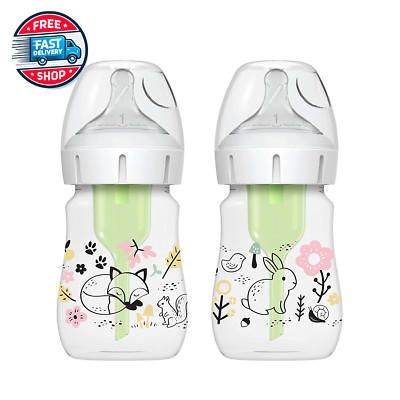 Dr. Brown S Natural Flow  Anti-Colic Options+  Wide-Neck Baby Bottle Designer Ed
