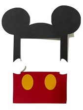 Mickey Mouse inspired frame for scrapbooking handmade w/cardstock paper piece