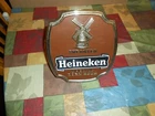 VINTAGE HEINEKEN SPECIAL DARK BEER PLASTIC SIGN [STAND UP/WALL] 9" X 8" 1/2 FR S