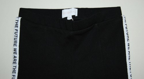 NWT BCBGirls LIttle Girls Black "We are the Future" Taped Full Leggings sz 5 6X - Picture 2 of 6