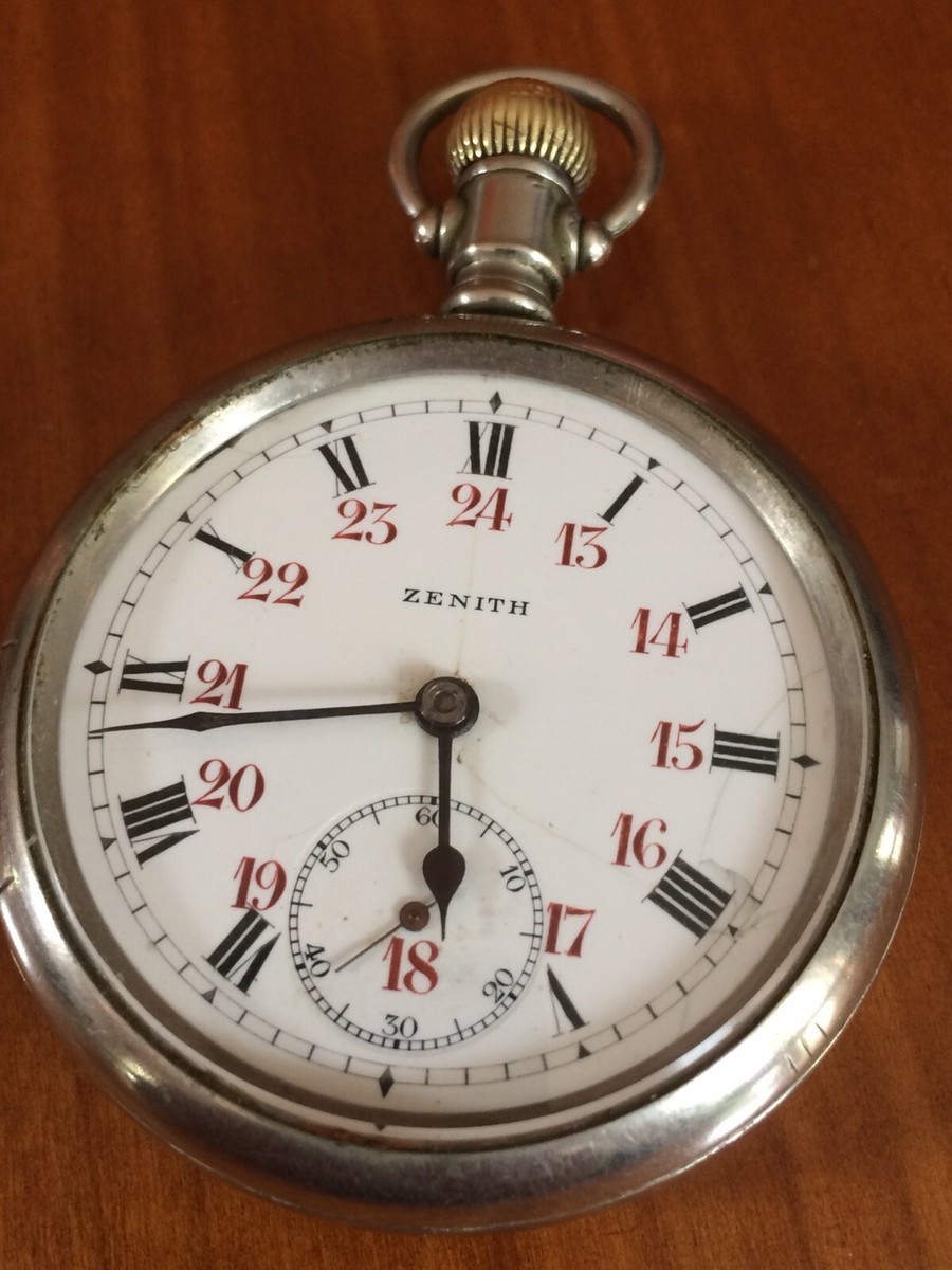 Lot De 2 Montres De Poche Zenith 18.28 + 1 Mouvement Pour Pièces - Occasion, Pour Collection Ou Réparation