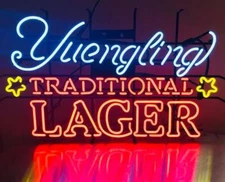 Yuengling Traditional Lager Beer Neon Light Sign Lamp Lager Bar Open YU 24X20
