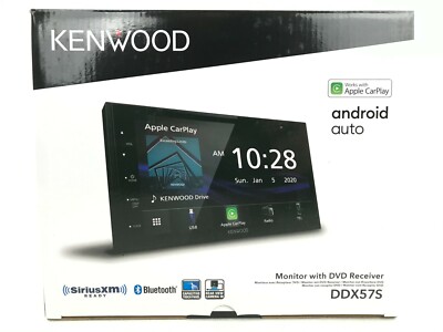 Kenwood DDX57S Bluetooth DVD Player Apple CarPlay Android Auto CD USB Mirror Aux