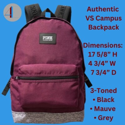 Victoria's Secret VS Pink Campus Backpack Bag Maroon/Burgundy