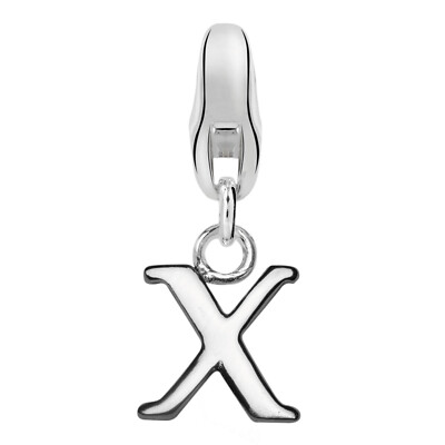 Dream Charms Women Charm Pendant 925 Sterling Silver Rhodium Plated Letter X