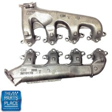 1966-75 Chevy Exhaust Manifolds Big Block With Emission Gm 3916178 3909879 Pair