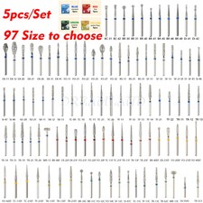 5pcs Zahnarzt Diamant Bohrer Schleif Fräs Präparation Dental High speed Turbine