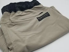 Municipal Sport Utility Gear Men's Training Shorts Size S Tan Stretch Activewear