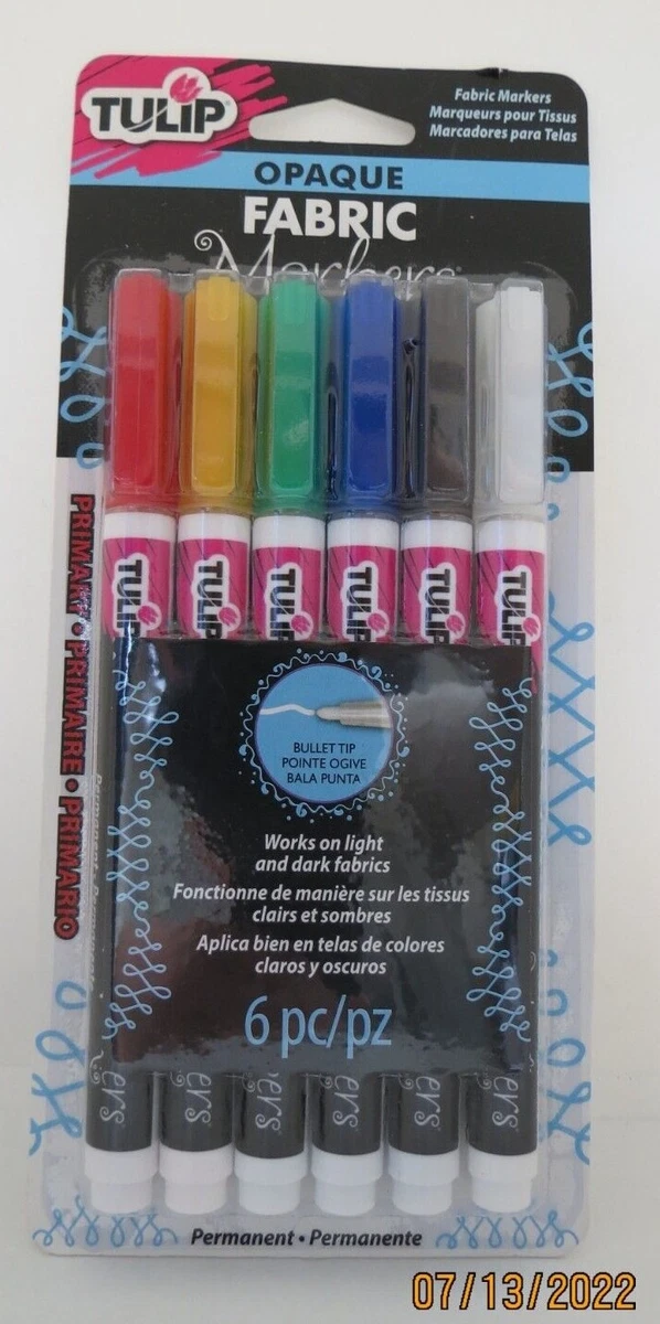 Tulip Opaque Fabric Markers, White