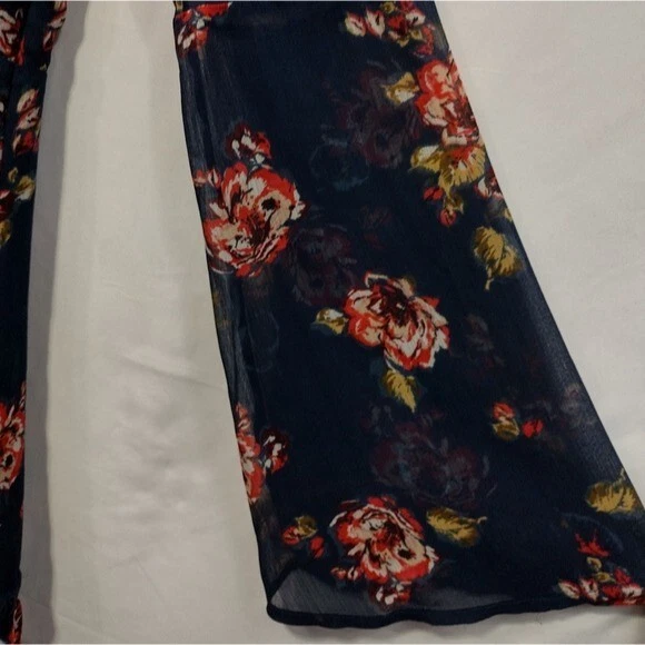 Vestido Para Mujer Abercrombie & Fitch Floral Chifón S Azul Boho Retro Cottagecore Foto 3 de 4