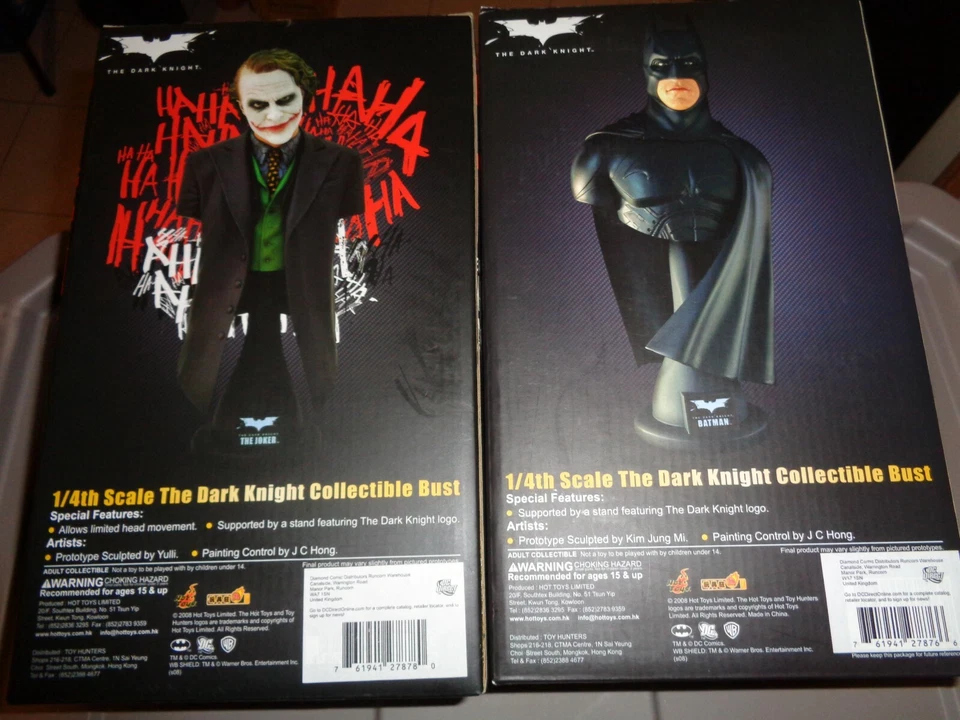 BATMAN EL CABALLERO OSCURO Y EL BUSTO DEL BROMISTA HOT TOYS Foto 4 de 4