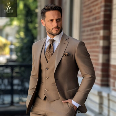 Men's Modern Fit 3-Piece Vested Suit - Two Button Solid Formal Dress Set | eBay Men's Modern Fit 3-Piece Vested Suit - Two Button Solid Formal Dress Set | eBay