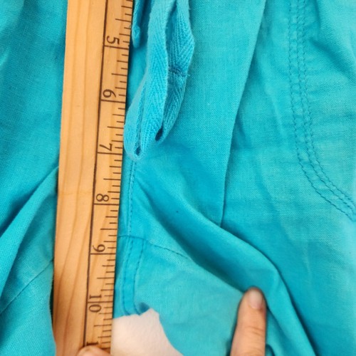 Rewash Women’s Rust Linen Blend Smocked Waist Pants Size M Lightweight Casual - Picture 12 of 16