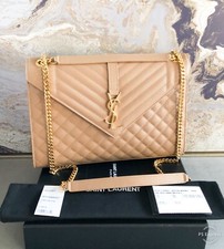 Saint Laurent Matelasse Triqult Monogram Envelope Chain Shoulder Bag