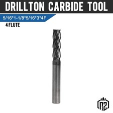 1 PCS 5/16" 4 FLUTE 3" Overall Length LONG CARBIDE END MILL - AlTiN Coated