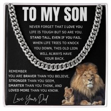 To My Son Necklace Gift for Son To My Son From Dad Birthday Gift For Son