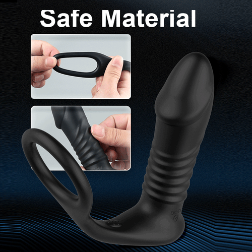 Thrusting Anal Dildo Vibrator Male Prostate Massager Ring Sex Toys for Men Women - Picture 13 of 16