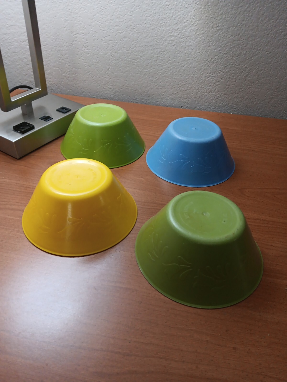 FOUR Vintage Plastic Cereal Bowls Margarine Butter Super Cool eBay