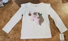 Carter's Size 3T Christmas Shirt Unicorn Sequins Bling NWT Top Holiday 