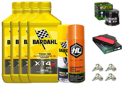 Set / Service Honda CBR 954 RR Bardahl XT4-S 10W40 Ölfilter Luft Kerzen Moto