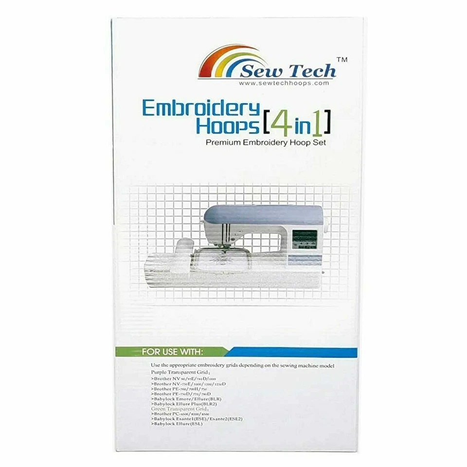 Sew Tech Premium Embroidery Hoops Set of 4 (4in1) for Brother and Babylock - Image 2 of 4