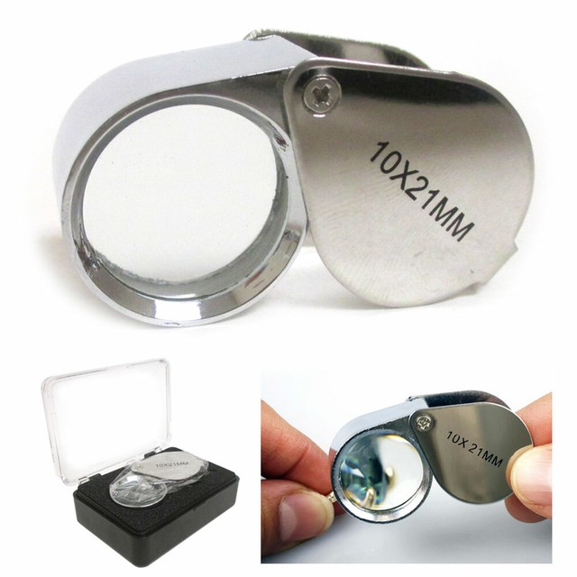 10 X 21mm Glass Magnifying Loupe Magnifier Glasses Len Jewelers Loop