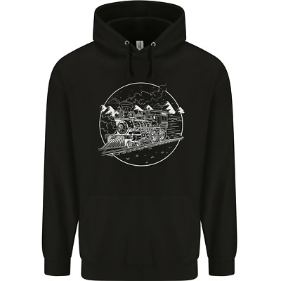 Weiße Lok Dampfmaschine Zug Spotter Kinder Kinder Hoodie
