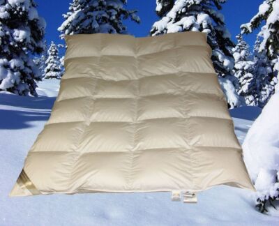 Premium 6cm  Winter Hochsteg Kassetten Daunendecke 135x200 cm 100% neue Daunen