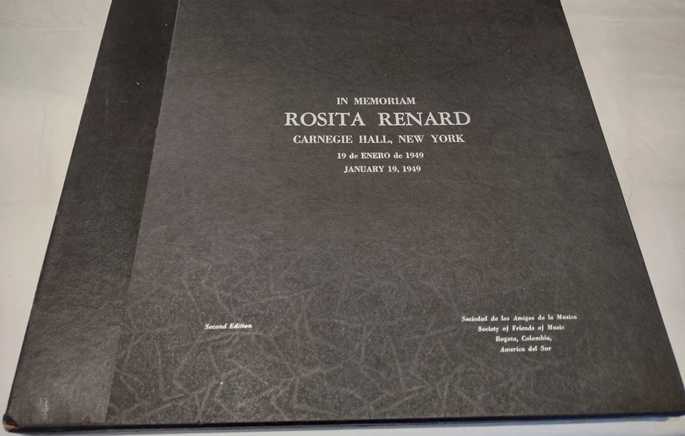 Розита Ренард РЕДКАЯ In Memoriam Live at Carnegie Hall VG+ - EX 2 пластинки моно бокс-сет - Изображение 2 из 4