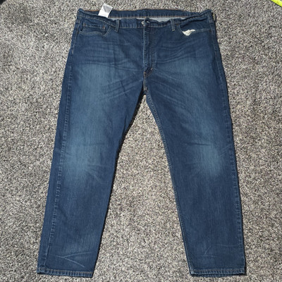 Levi Strauss & Co. Straight Regular Fit Blue Medium Wash Denim Jeans Zip Button