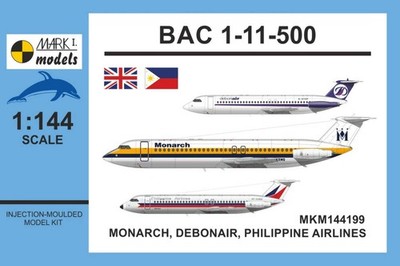 Mark I Models MKM144199 1:144 BAC 1-11-500 Â  ̃Monarch, Debonair, PALâ   mit Neu