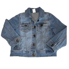 Carter's Classic Jean Jacket Girls/Boys 4T  Medium Blue Wash Jean Trucker