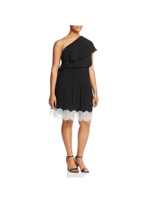 MICHAEL MICHAEL KORS Womens Overlay Accordion Lined Flutter Sleeve Dress