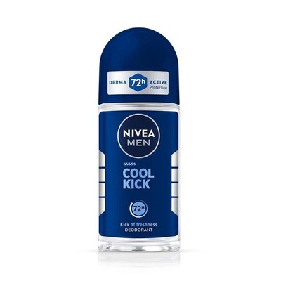 NIVEA MEN Cool Kick Roll-On Deodorant |72 H Long Lasting Freshness 50ML