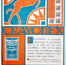 1930 Prang Crayonex 3 American Crayon Company Advertisement Drawing DWMM6