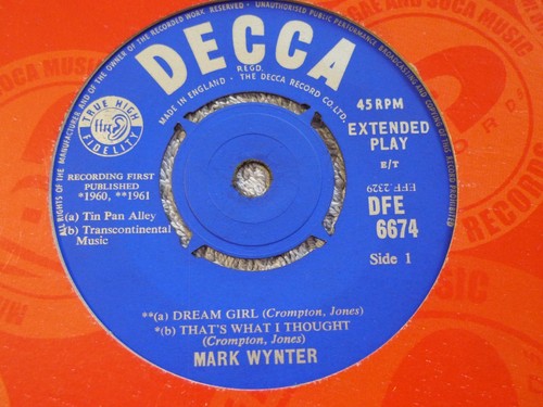 EP-MARK WYNTER-MARK TIME-DECCA - Picture 3 of 4