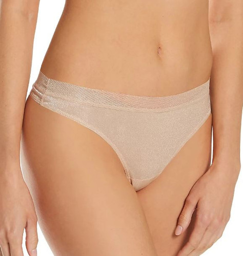 DKNY Damen Glitzer & Glanz Tanga Unterwäsche, Latte, X-Large - Bild 1 von 2