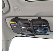 Car Sun Visor Organizer, Multi-Pocket Visor Organizer Storage Pouch for Cars,...