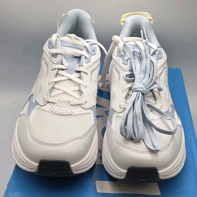 Hoka One U Clifton L Suede White Baby Blue Running Shoes Men's 13