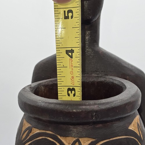 Vintage African Tribal Art Hand Carved Wood Figure 17" - Picture 11 of 16