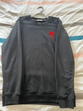 ami paris black sweatshirt/jumper size medium