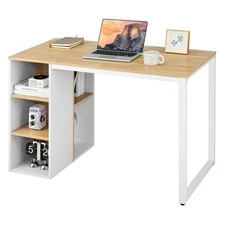 Costway Laptop Table Writing Workstation Home Office Computer Desk w/ 5 Cubbies
