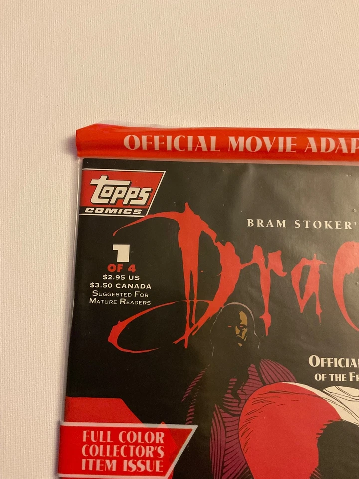 Dracula #1 by Bram Stoker (Oct 1992) Polybag w/ Topps Cards! Sealed & Unopened!! - Image 2 of 4