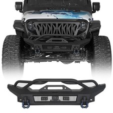 Tube Front Bumper Wwinch Plate D-rings For Jeep Wrangler Jl Gladiator Jt 18-26