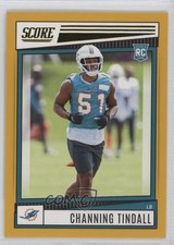 2022 Score Rookies Gold Channing Tindall #355 12z3