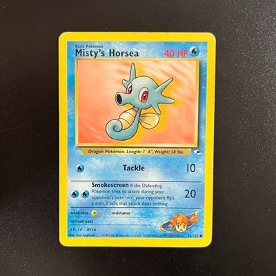 Pokemon Karte Misty's Horsea 86/132 Gym Challenge ENG Englisch Played PL